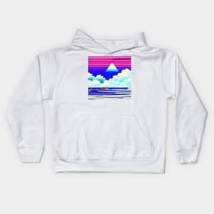 The extraordinary Fuji amidst a particularly colorful landscape. Kids Hoodie